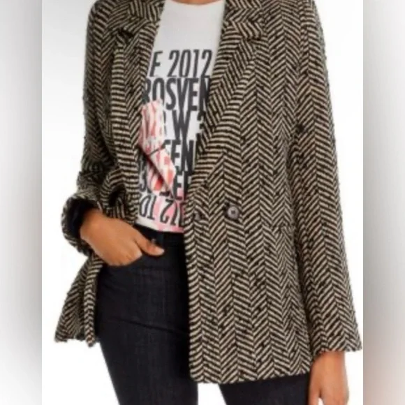 Anine Bing Herringbone Tweed Blazer - Picture 3 of 6